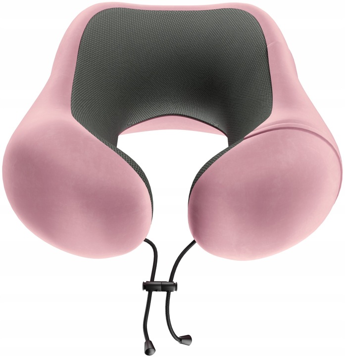 PODUSZKA PODRÓŻNA ROGAL NA SZYJE DO SAMOLOTU MIOWI RÓŻOWA + OPASKA