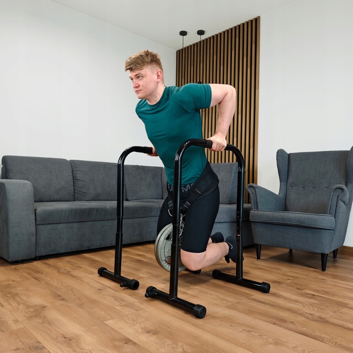 Poręcze do dipów ćwiczeń pompek, dipy treningowe WYSOKIE 90cm STABILNE