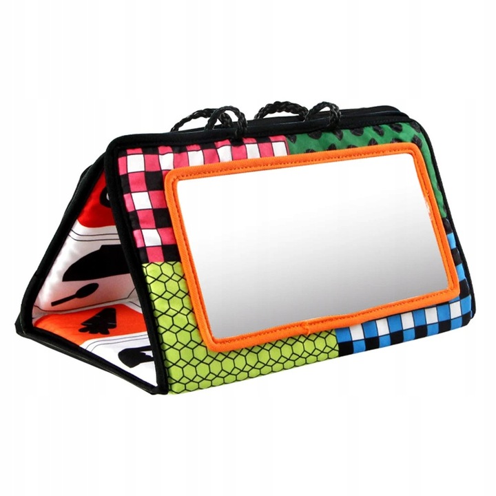 Książeczka Kontrastowa Zabawka Sensoryczna z Lusterkiem dla Niemowląt Wzory