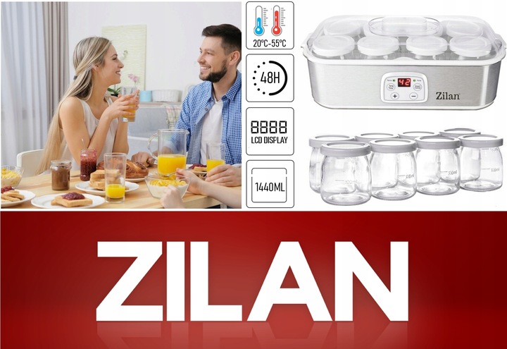 JOGURTOWNICA, TIMER, AUTOMAT, 1440ML /8x180ML/