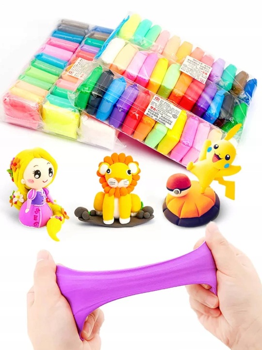 96 szt PLASTELINA MAGICZNA SENSO GLINA POLIMEROWA PIANKOWA MASA DLA DZIECI