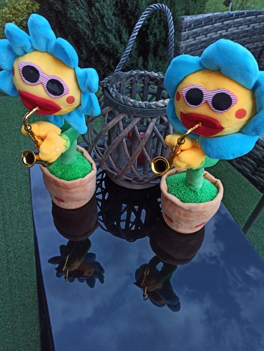 ŚPIEWAJĄCY TAŃCZĄCY KWIATEK z saksofonem SŁONECZNIK JAK KAKTUS