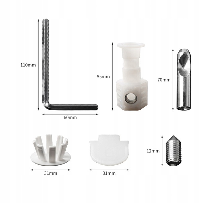 ZESTAW MONTAŻOWY DO MISKI PODWIESZANEJ SEDES BIDET