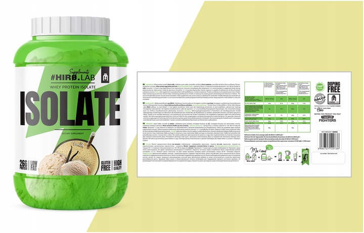 HIRO.LAB WHEY PROTEIN ISOLATE VANILLA 1800g