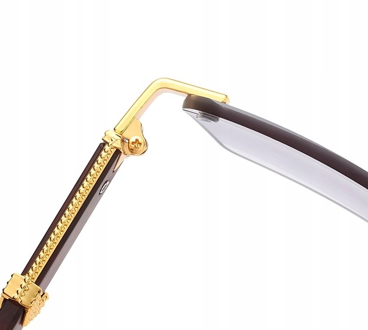 Okulary Przeciwsłoneczne bezramkowe prostokątne Damskie męskie UV400 Brąz