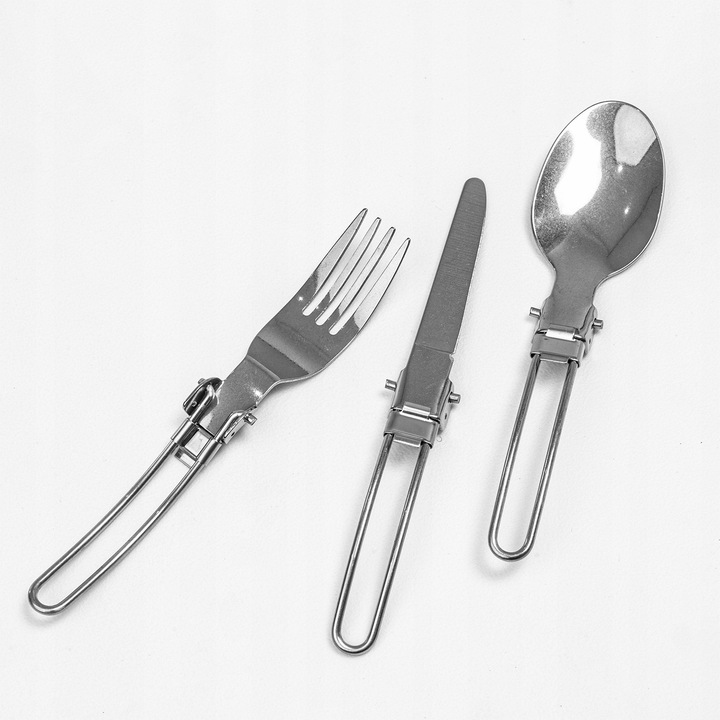 SZTUĆCE TURYSTYCZNE KEMPINGOWE NIEZBĘDNIK POD NAMIOT BIWAK SKŁADANE