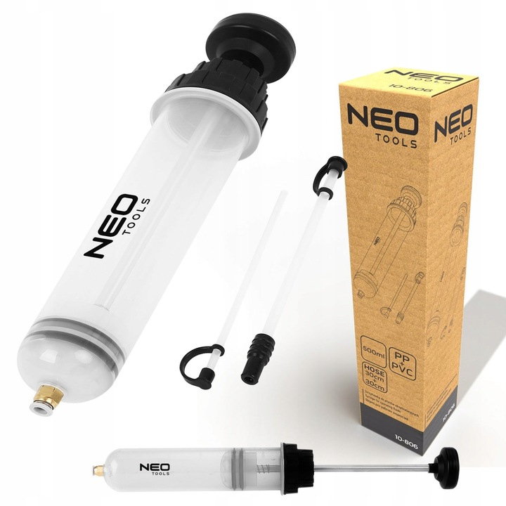 NEO STRZYKAWKA ODSYSARKA OLEJU PŁYN HAMULCOWY PALIWO 500ML WYSYSARKA RĘCZNA
