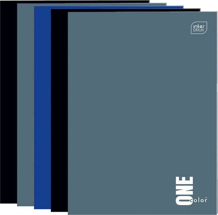 Interdruk zeszyt A4 60 kartek w kratkę One Color x5