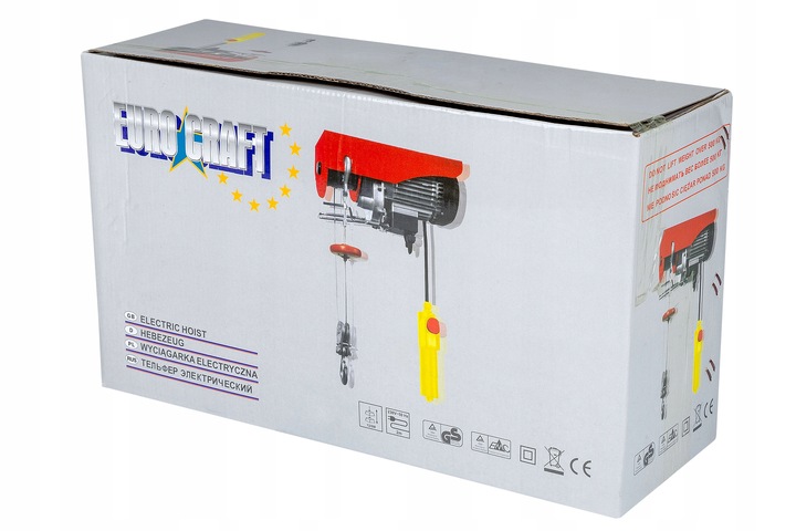 WYCIĄGARKA ELEKTRYCZNA WCIĄGARKA 800KG 2000W LINOW SUWNICA STEROWANA HJ207