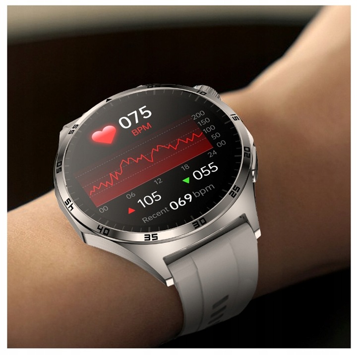 ZEGAREK MĘSKI SMARTWATCH AMOLED 440 EKG POMIAR CUKRU CIŚNIENIE TEMPERATURA