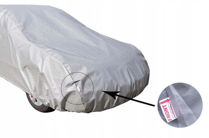 POKROWIEC NA SAMOCHÓD 3 WARSTWY r. M hatchback 410-440cm PLANDEKA NA AUTO