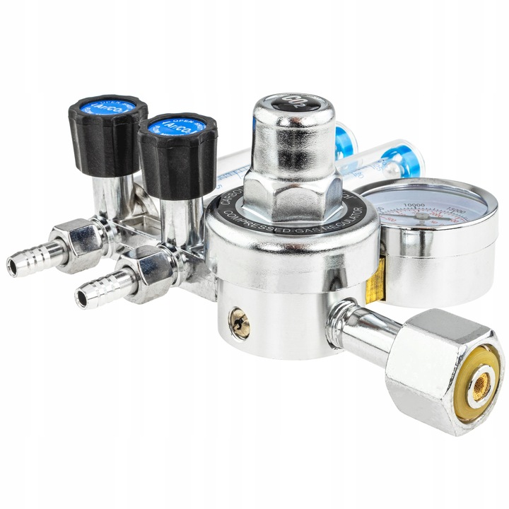 REDUKTOR CO2 / ARGON ROTAMETR X 2 MIG TIG MAG AR Podwójny Rotametr