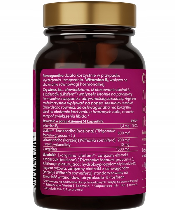 Suplement diety - Moc kobiecego libido - 60 kapsułek - Nutrique