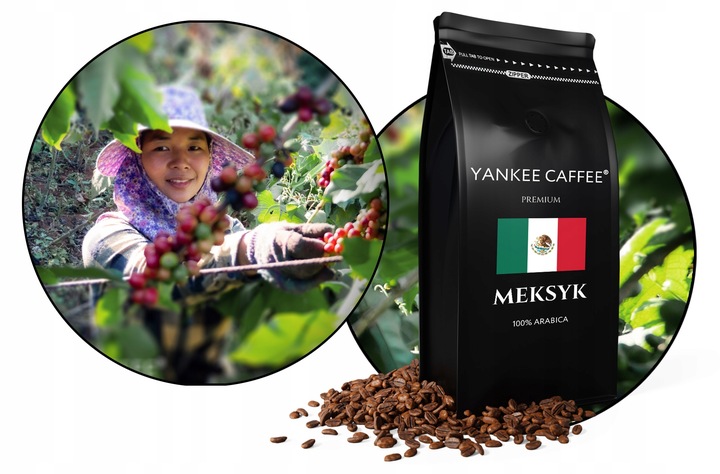 Kawa ziarnista 1kg 100% Arabica Arabika świeżo palona Meksyk Do ekspresu