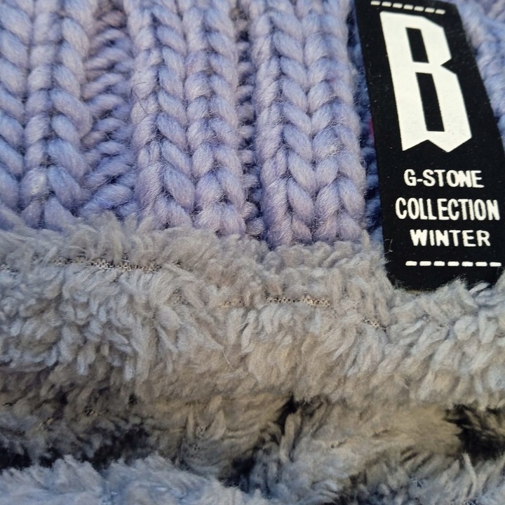 ZIMOWA CZAPKA Z KOMINEM DAMSKA KOMINIARKA Z POMPONEM POLAREM NA SUWAK