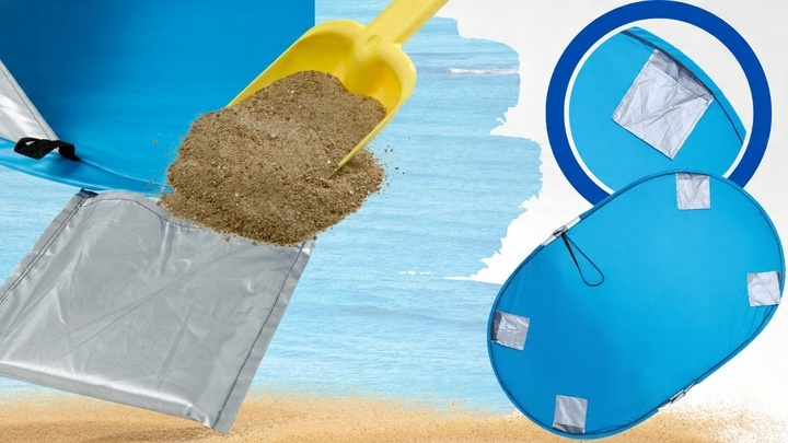 NAMIOT PLAŻOWY SAMOROZKŁADAJĄCY FILTR UV PARAWAN pop up ochrona na słońce