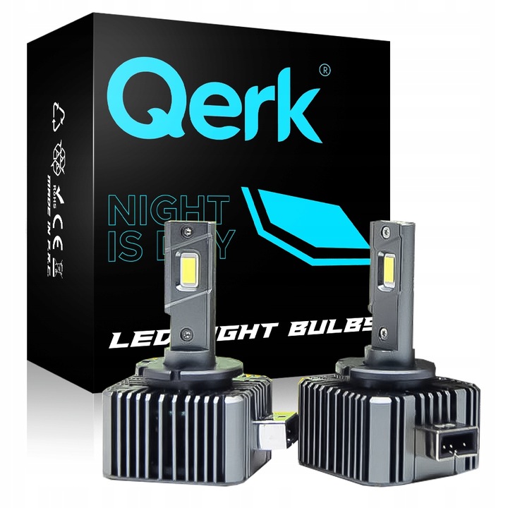 ŻARNIKI LED D1S D1R D-SERIES P&P CANBUS 8400LM 70W BI XENON Qerk ZIMNA BIEL