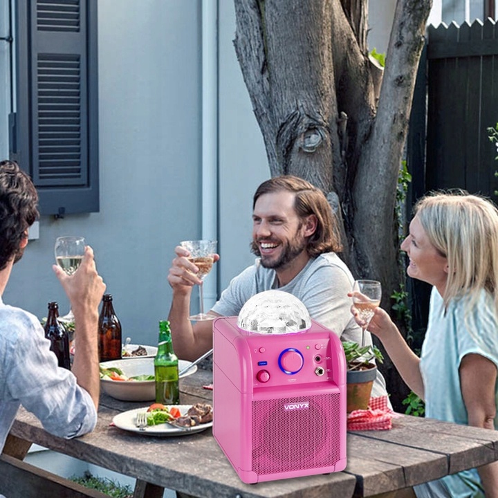 GŁOŚNIK BLUETOOTH LED RGB 50W+ MIKROFON KARAOKE