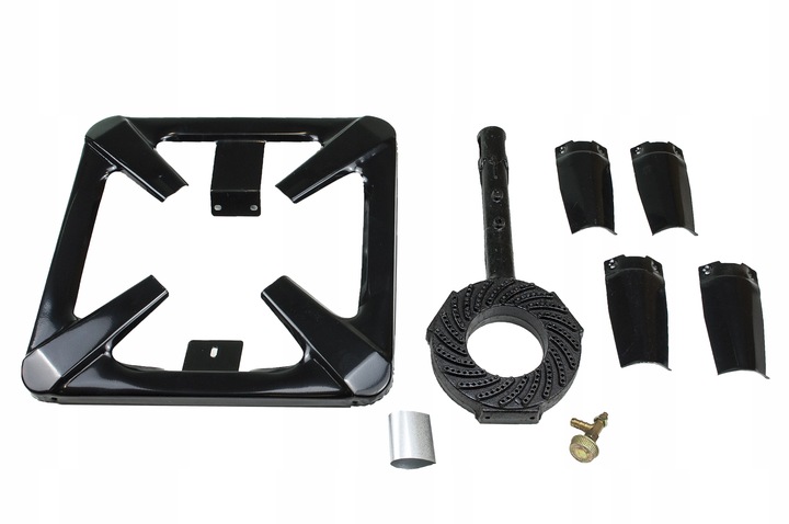 ŻELIWNY TABORET GAZOWY PALNIK ZESTAW REDUKTOR WĄŻ SOLIDNY TRWAŁY