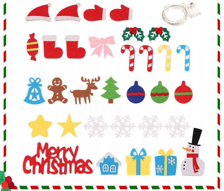 Choinka FILC RZEPY Święta dzieci + LED 100 cm