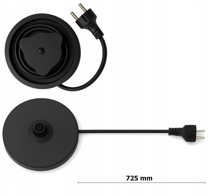 Czajnik Elektryczny Bezprzewodowy Szklany 1.7 L Cichy LED Mocny 2200W Dovia