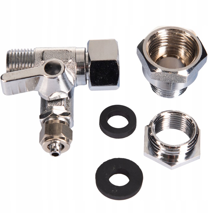 PRZYŁĄCZE 3/8 i 1/2 CALA Z ZAWOREM DO FILTRA WODY OSMOZA