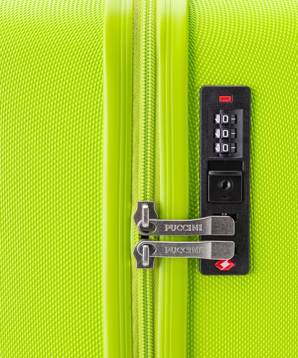 PUCCINI Walizka Kabinowa Podróżna Na Kółkach Do Samolotu Zielona ABS021C-5B