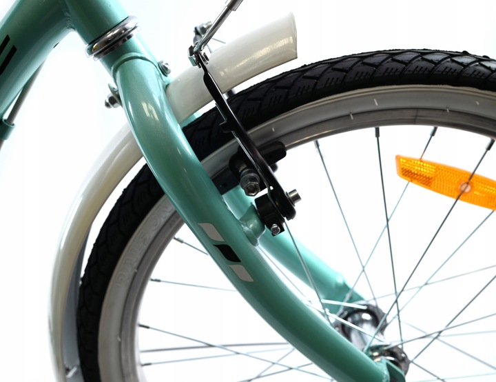 ROWER DLA DZIEWCZYNKI 20 CALI ROWEREK DZIECIĘCY MIĘTOWY BŁOTNIKI ODBLASKI