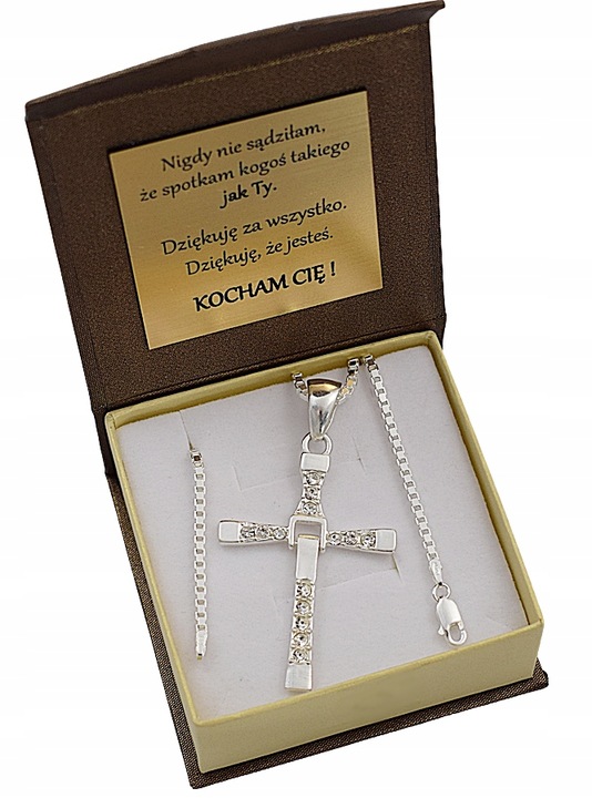 Naszyjnik Srebrny Krzyż Toretto Vin Diesel Szybcy i Wściekli srebro pr 925