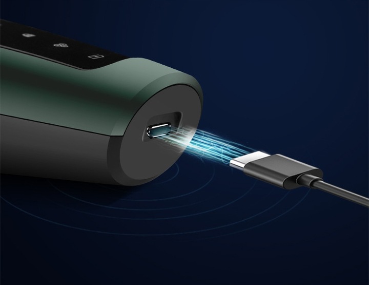 GOLARKA MĘSKA TRYMER MASZYNKA DO BRODY GŁOWY 3W1 ZIELONA Z AKUMULATOREM