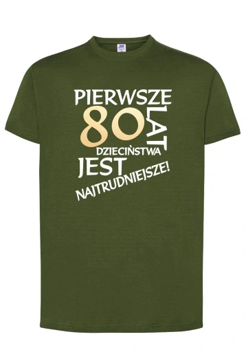 KOSZULKA MĘSKA PIERWSZE 30 40 50 60 70 URODZINY
