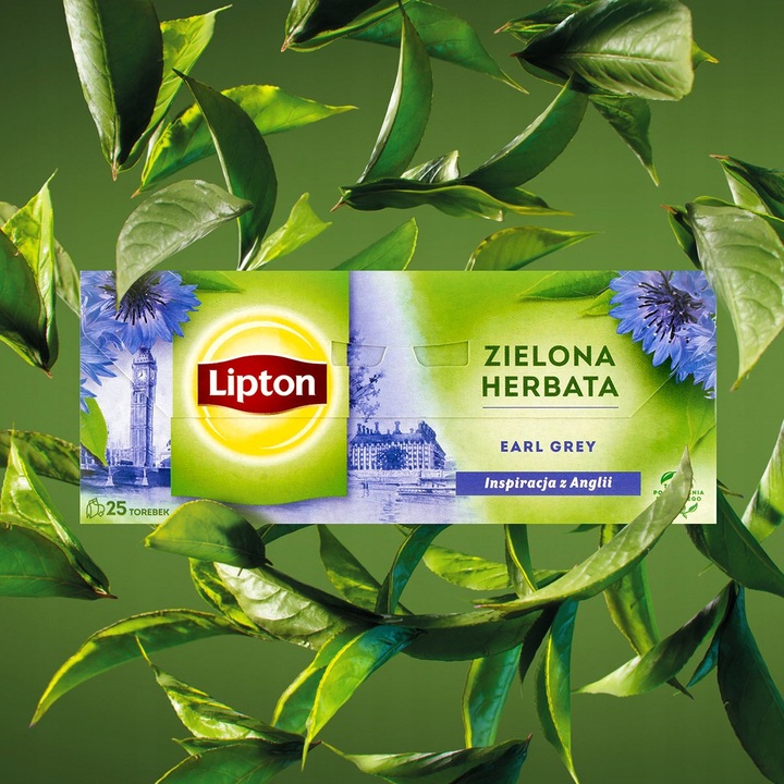 Zestaw Lipton Herbata zielona ekspresowa mix smaków 5x20 torebek + GRATIS