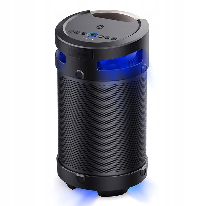 GŁOŚNIK BLUETOOTH PRZENOŚNY MANTA XBASS 360 100W TWS USB MP3 WODOODPRONY
