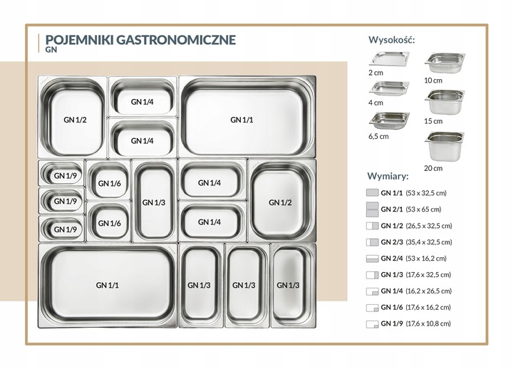 POJEMNIK STALOWY EKO GN 1/2 200 MM FORGAST FG06220