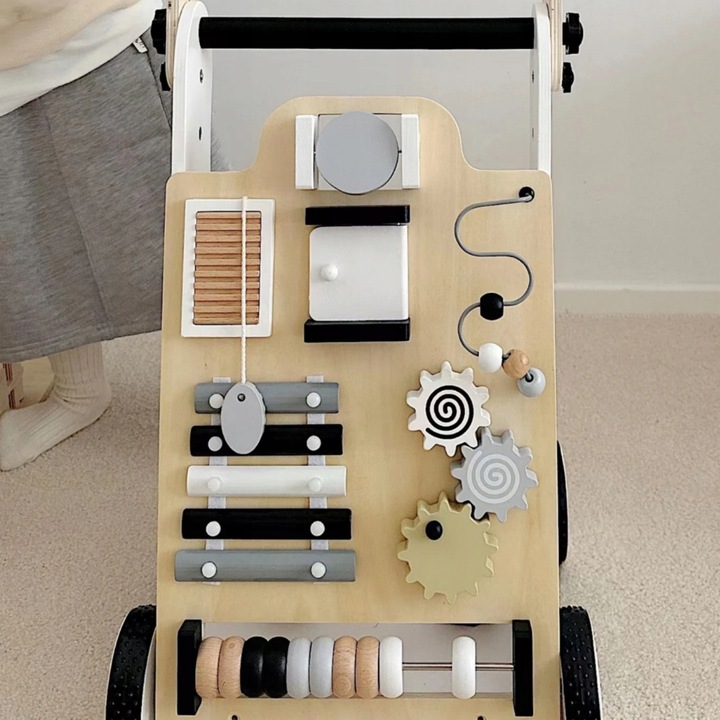 CHODZIK DLA DZIECKA PCHACZ DREWNIANY JEŹDZIK TABLICA MANIPULACYJNA PREZENT