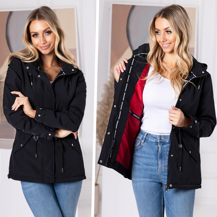 TALIOWANA WIOSENNA Kurtka PARKA z Kapturem 3 KOLORY Przejściowa XL