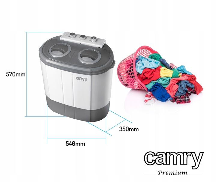 PRALKA WIRÓWKA TURYSTYCZNA CAMRY CR8052 WSAD 3kg