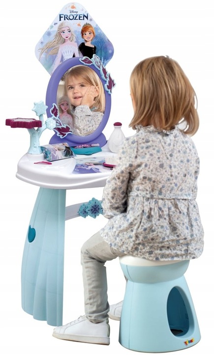 Smoby Toaletka Disney Kraina Lodu Salon Piękności Frozen 10 Akc Taboret