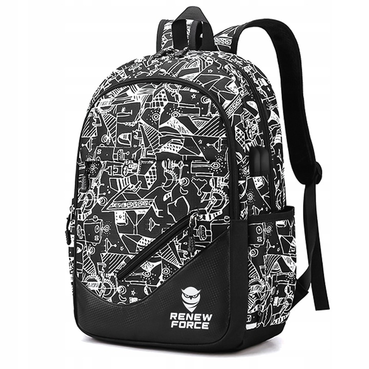 Plecak Tornister Szkolny dla CHŁOPCA 35L USB ŚWIECĄCY +5 Gratisów KLASA 1 3