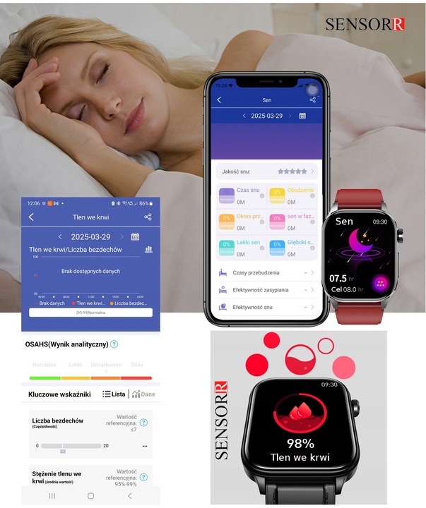 ZEGAREK MĘSKI SMARTWATCH EKG POMIAR CUKRU CIŚNIENIE TEMPERATURA ROZMOWY PL