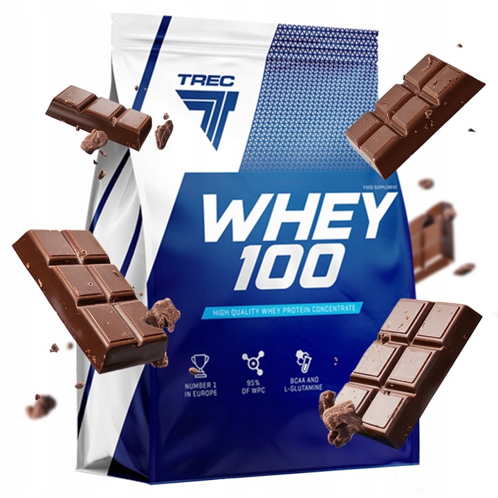 WPC Trec Whey 100 900g PYSZNE BIAŁKO PROTEINY NA MASĘ MIĘŚNIE DO TRENINGU
