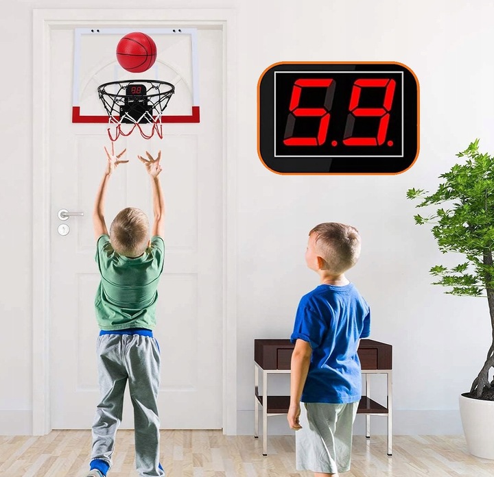 Koszykówka dla dzieci INTERAKTYWNA TABLICA LICZNIK DŹWIĘK ŚWIATŁA kosz gry