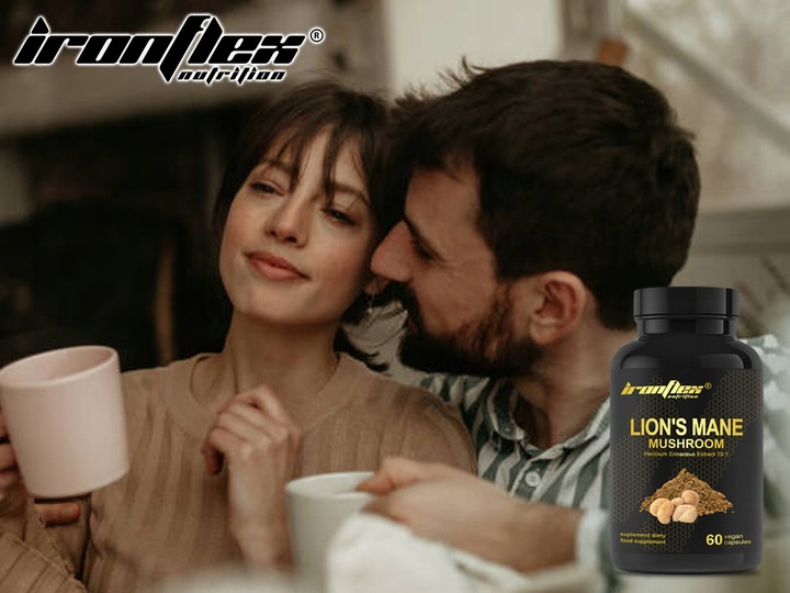 IRONFLEX LION'S MANE 60 kap 500mg SOPLÓWKA JEŻOWATA 10:1 KONCENTRACJA STRES