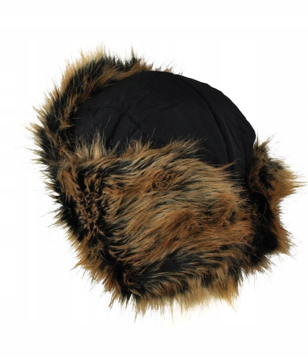 Czapka uszanka Alaska - futrzana, zimowa, ocieplona dla mężczyzn Czarny