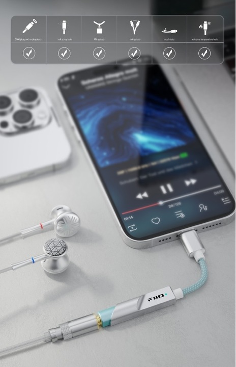 FiiO KA11 silver DAC wzmacniacz słuchawkowy Lightning doskonałe brzmienie
