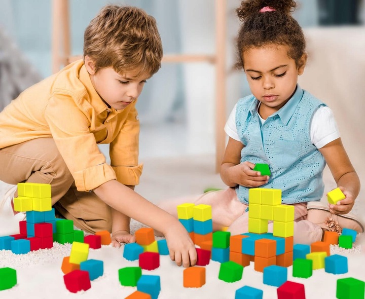 Klocki Konstrukcyjne Magnetyczne Edukacyjne Duże Zestaw Klocków Dla Dzieci