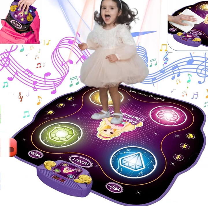 MATA MUZYCZNA DO TAŃCZENIA 9 TRUDNOŚCI LED ZABAWKA BLUETOOTH DZIECI GRA
