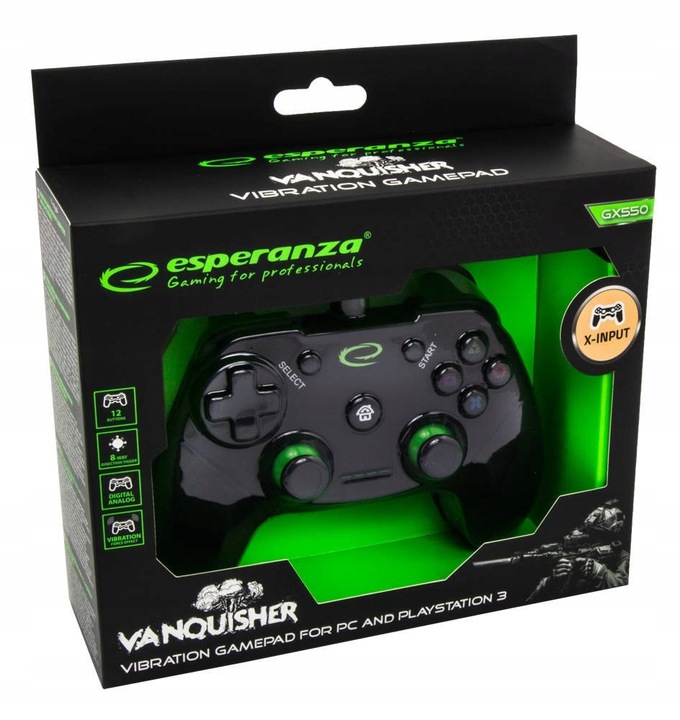 GAMEPAD KONTROLER PAD DO PC PS3 WIBRACJE USB WIN11
