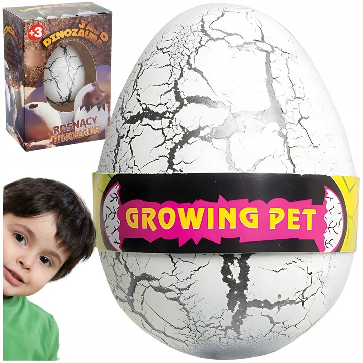 5x JAJO jajko dinozaura wykluwający rosnący DINOZAUR DUŻE NA PREZENT