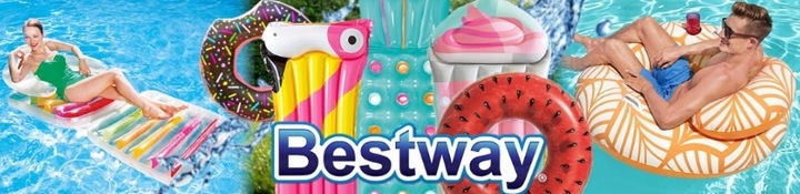 Dmuchany Materac Fotel Leżak 161 x 84cm Bestway srebrny z Uchwytem na napój